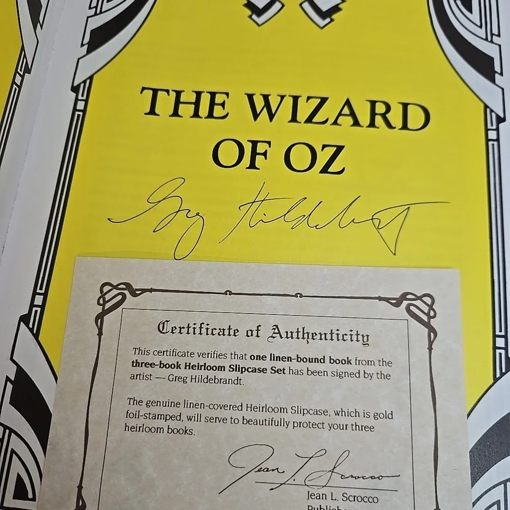 GREG HILDEBRANDT SIGNED WIZARD OF OZ PINOCCHIO PETER PAN SET SLIPCASE 1987‎ RARE